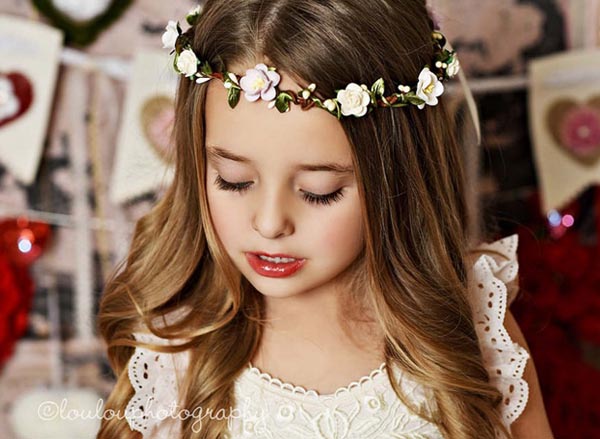 Spring Flower Crown Ivory Girls Wedding Hair Crown Lilac Bridal Floral Crown Halo